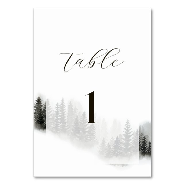 Numéro De Table Mariage à la Montagne Brumeuse (Par défaut)