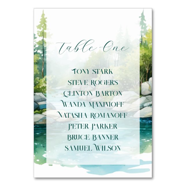 Numéro De Table Mariage à la Montagne Brumeuse (Par défaut)