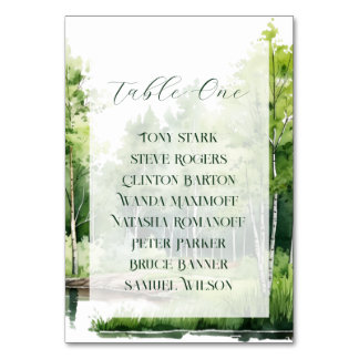 Numéro De Table Mariage à la Montagne Brumeuse