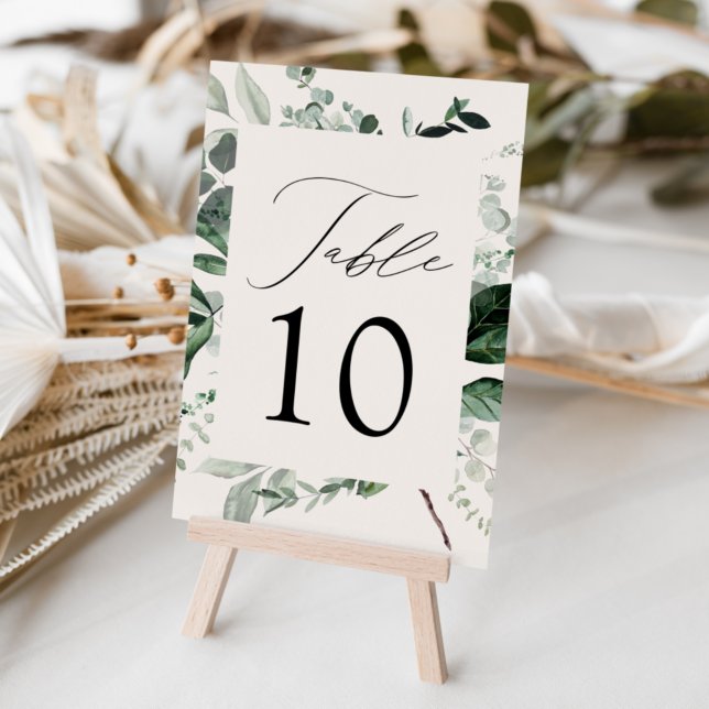 Numéro De Table Mariage à la végétation luxuriante (Créateur téléchargé)