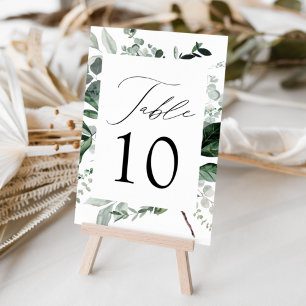 Numéro De Table Mariage à la Végétation Luxuriante
