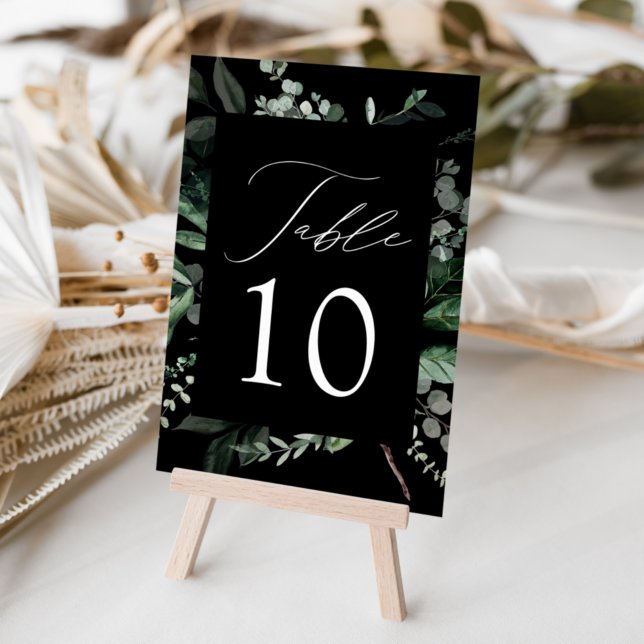 Numéro De Table Mariage à la Végétation Luxuriante (Créateur téléchargé)