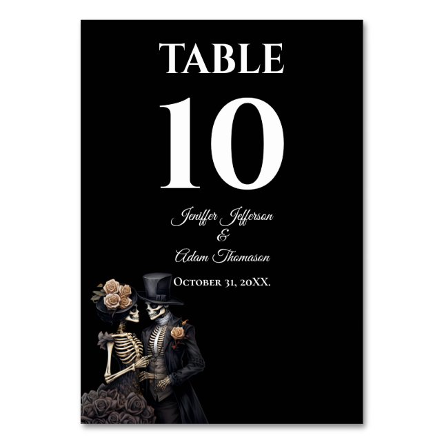Numéro De Table Mariage alternatif gothique rouge Halloween (Par défaut)