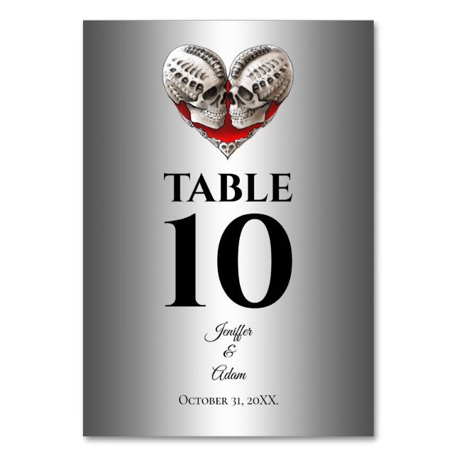 Numéro De Table Mariage alternatif Halloween gothique (Par défaut)