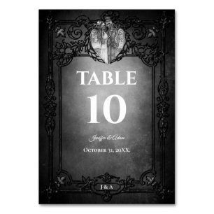 Numéro De Table Mariage alternatif Halloween gothique