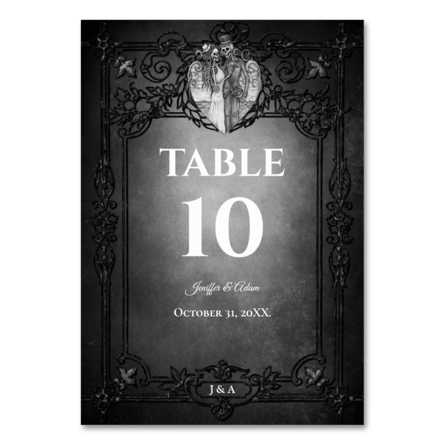 Numéro De Table Mariage alternatif Halloween gothique (Par défaut)