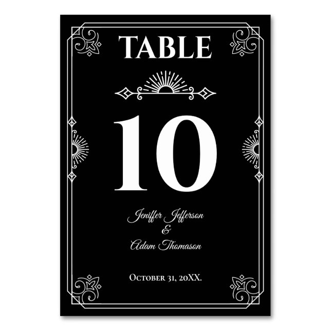Numéro De Table Mariage alternatif Halloween gothique (Par défaut)