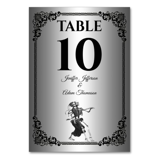 Numéro De Table Mariage alternatif Halloween gothique (Par défaut)