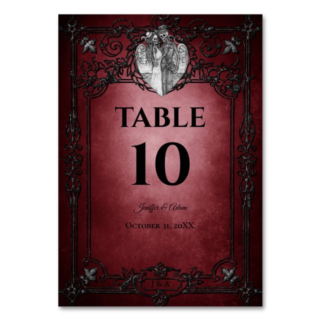 Numéro De Table Mariage alternatif Halloween gothique (Par défaut)