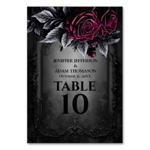 Numéro De Table Mariage alternatif Halloween gothique violet