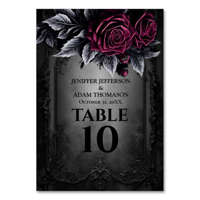 Numéro De Table Mariage alternatif Halloween gothique violet (Par défaut)