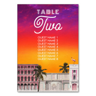 Numéro De Table Mariage Arc-en-ciel de Miami Beach à Charleston av