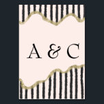 Numéro De Table Mariage Art Déco en rose, noir et or glamour<br><div class="desc">Numéro de table Art Déco rose,  noir et or.  Mariage.  Glamour.</div>