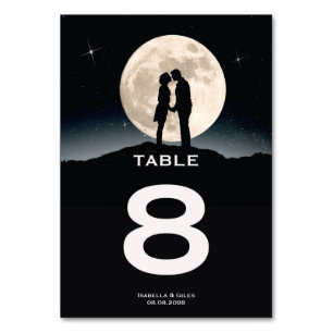 Numéro De Table Mariage au-dessus de la Lune