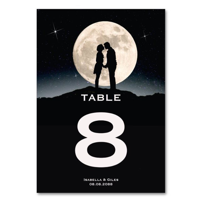 Numéro De Table Mariage au-dessus de la Lune (Par défaut)