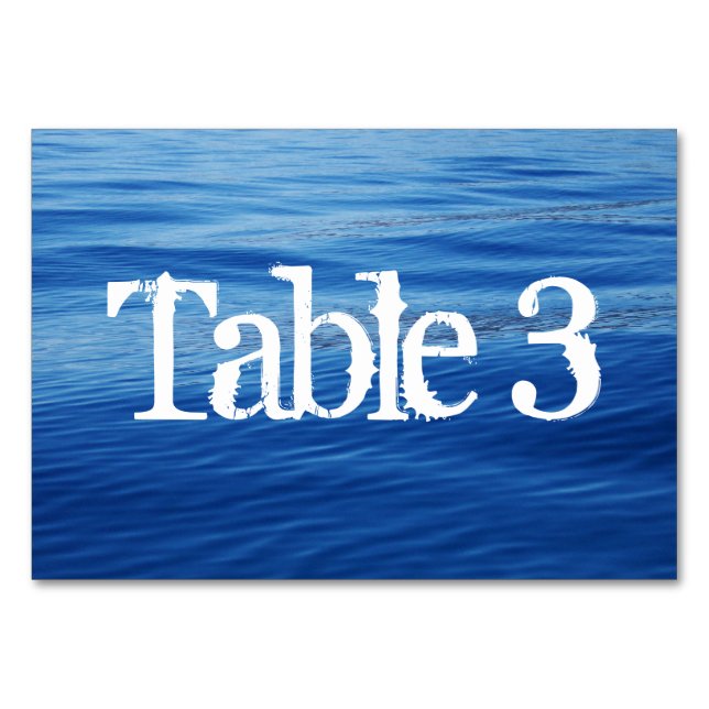 Numéro De Table Mariage au lac Tahoe (Dos)