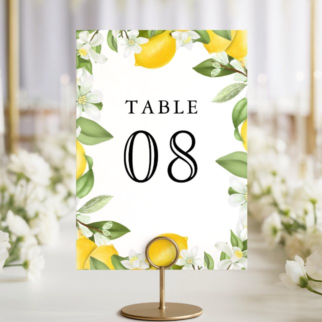 Numéro De Table Mariage au verger de citrons (Créateur téléchargé)
