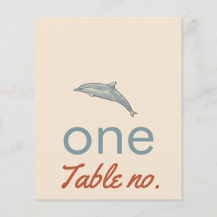 Numéro de table mariage avec animaux de l'océan po