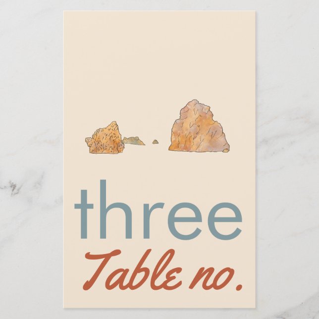 Numéro de table mariage avec animaux de l'océan po (Devant)