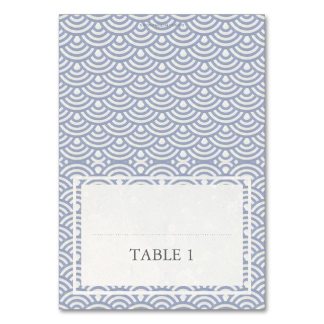 Numéro De Table Mariage blanc et violet Motif de la vague Nom de l (Par défaut)