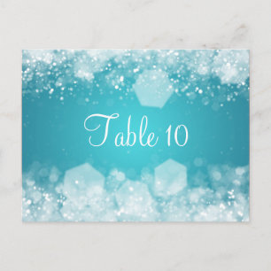Numéro de table mariage Bleu nuit étincelant