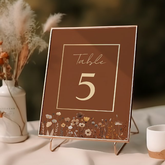 Numéro De Table Mariage Bohème Terracotta (Créateur téléchargé)