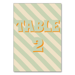 Numéro De Table Mariage Boho Super coloré rétro