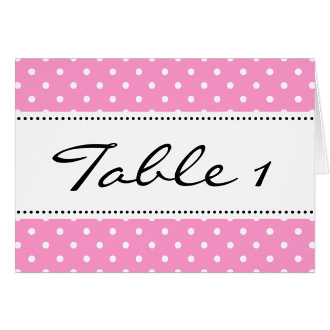 Numéro de table mariage Cartes de place avec motif (Devant Horizontal)