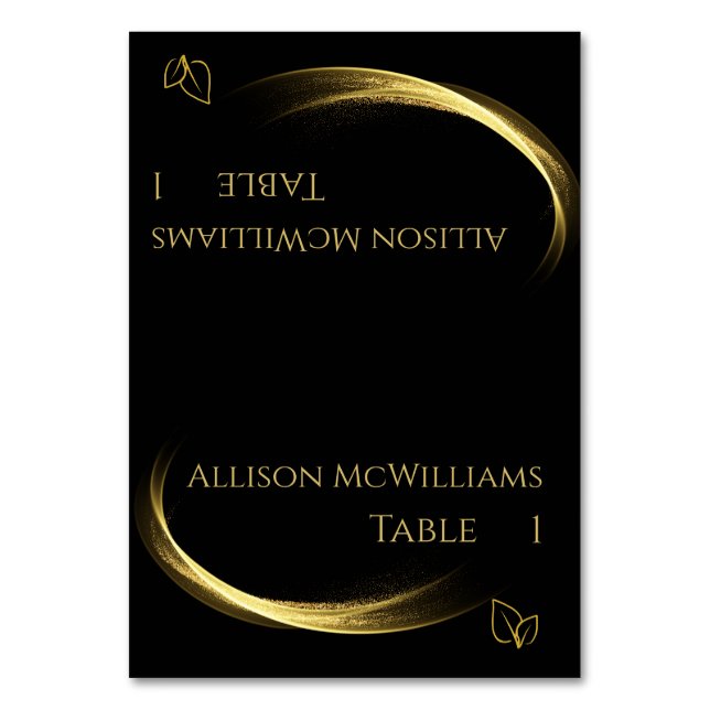 Numéro De Table Mariage Cartes-Végétarien-Or Elégance- (Par défaut)