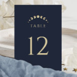 Numéro De Table Mariage céleste bleu<br><div class="desc">Guidez vos invités avec le "Blue Celestial Mariage Table Numbers",  contre un arrière - plan bleu saisissant. Les phases de lune subtilement intégrées dans le design symbolisent la progression des tables,  créant un voyage céleste pour vos invités mariages.</div>