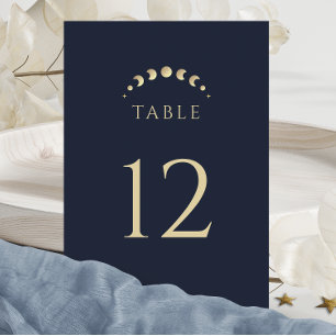 Numéro De Table Mariage céleste bleu