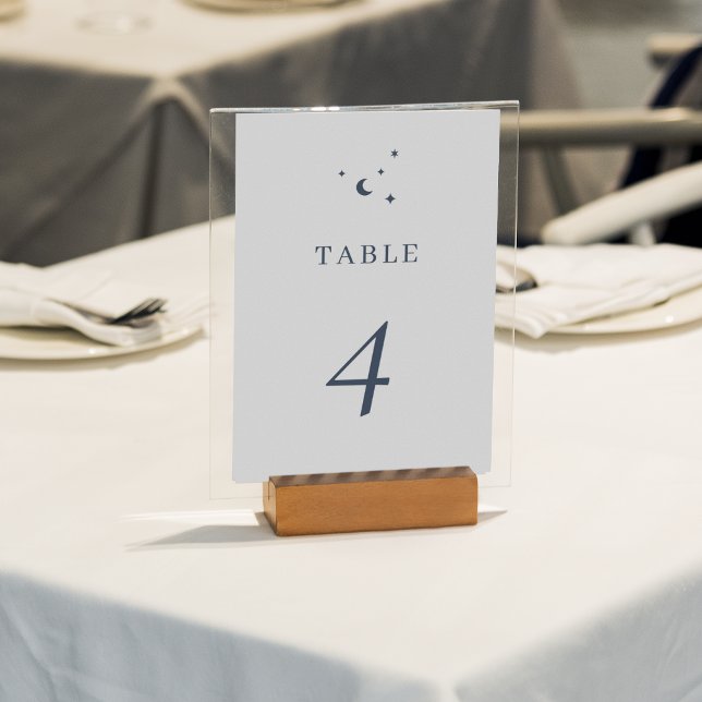 Numéro De Table Mariage céleste étoile lunaire (Créateur téléchargé)