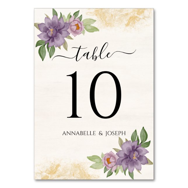 Numéro De Table Mariage champêtre esthétique Fleur sauvage d'été (Par défaut)
