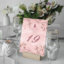 Mariage chinois à deux fleurs de pêche