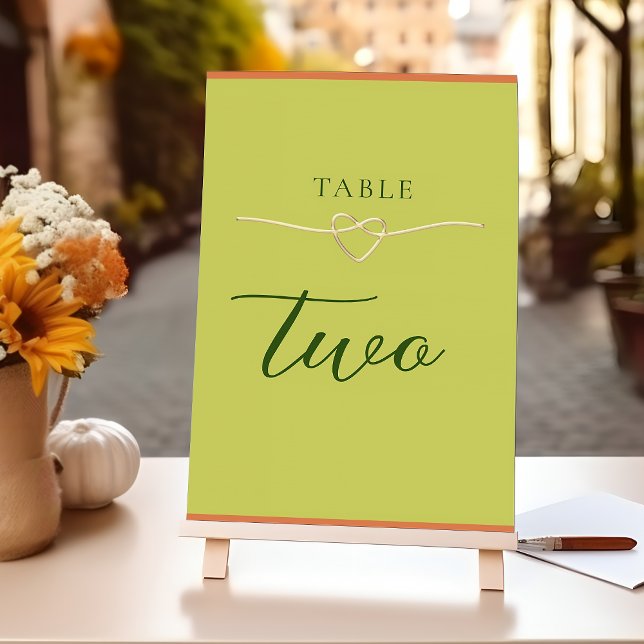 Numéro De Table Mariage Citron Vert (Créateur téléchargé)