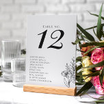 Numéro De Table Mariage classique minimaliste moderne noir et blan<br><div class="desc">Noir et blanc minimaliste moderne Mariage classique Numéro de table.</div>