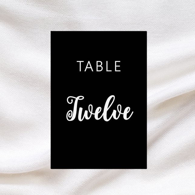 Numéro De Table Mariage classique noir blanc (Créateur téléchargé)