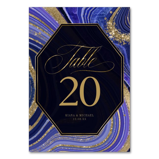 Numéro De Table Mariage d'âge Abstrait, minuit ID827 (Par défaut)