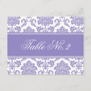 Numéro de table Mariage damassé violet