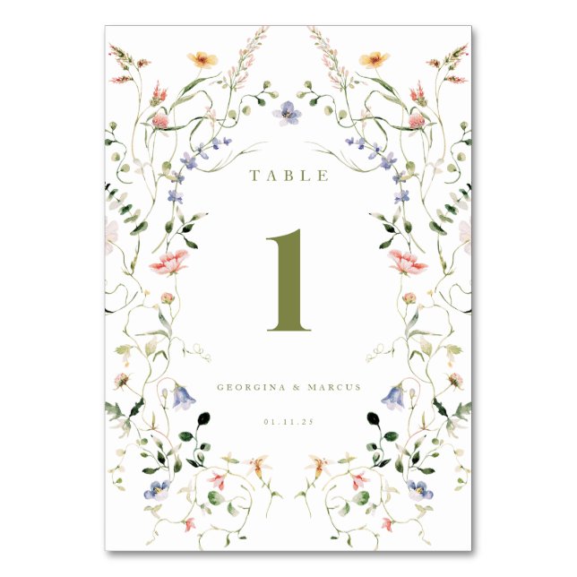 Numéro De Table Mariage dans le petit jardin (Par défaut)