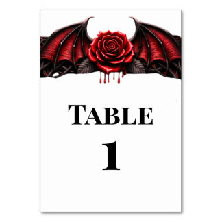 Numéro De Table Mariage Dark Romance de Vampire Gothique de Nuit É