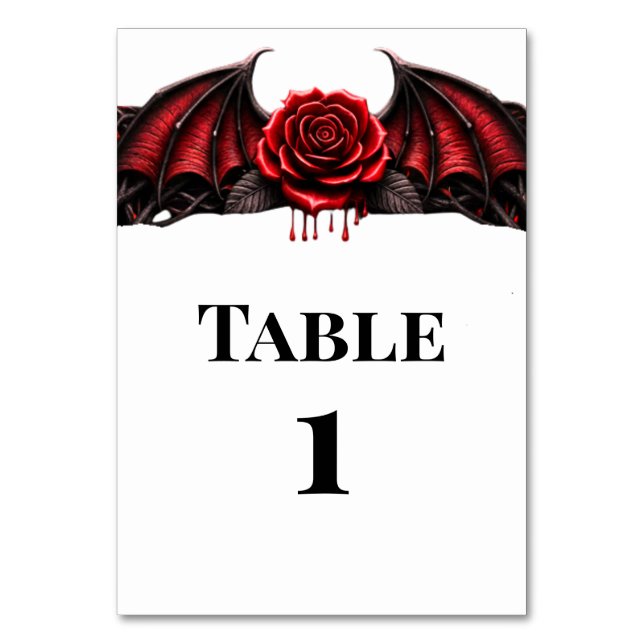 Numéro De Table Mariage Dark Romance de Vampire Gothique de Nuit É (Par défaut)