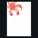 Numéro De Table Mariage d'art de la fleur de lilly de corail<br><div class="desc">Carte de table simple mariage de fleurs de lys couleur corail floral. Belle carte mariage idéale pour une mariage à thème fleurie ou corallienne. © Crayon original et aquarelle de fleurs de lys avec traitement des couleurs et design de corail par exclusivement pour www.mylittleedenweddings.com</div>
