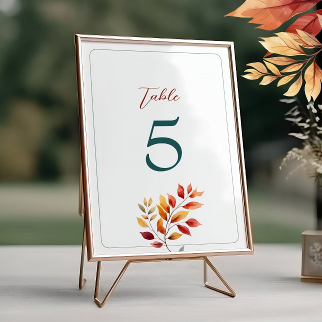 Numéro De Table Mariage de automne Boho (Créateur téléchargé)
