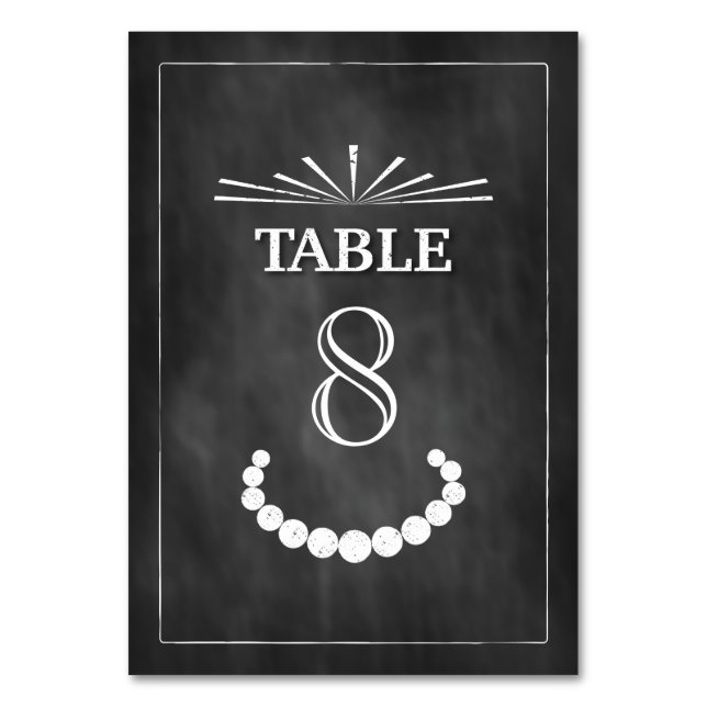 Numéro De Table Mariage de Bowties et Pearls (Par défaut)