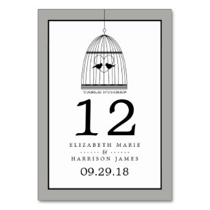 Numéro De Table Mariage de cage cardiaque vintage No de tableau