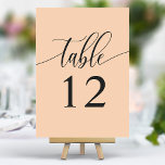Numéro De Table Mariage de calligraphie minimaliste de la pêche do<br><div class="desc">Guidez vos invités à leurs sièges avec ces élégants numéros de table de mariage pêche doux. Avec un design minimaliste et une calligraphie moderne, ces numéros de table ajoutent une touche de sophistication à votre réception de mariage. La typographie arrière - plan douce et propre et élégante assure une lisibilité...</div>