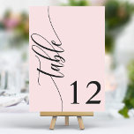 Numéro De Table Mariage de calligraphie moderne rose vif<br><div class="desc">Guidez vos invités à leurs sièges avec ces élégants numéros de table de mariage rose vif. Avec un design minimaliste et une calligraphie moderne, ces numéros de table ajoutent une touche de sophistication à votre réception de mariage. La typographie arrière - plan douce et propre et élégante assure une lisibilité...</div>