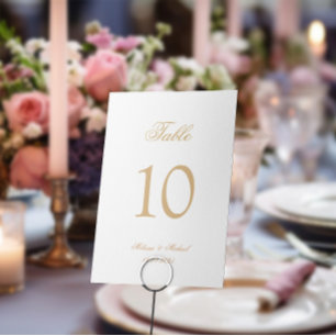 Numéro De Table Mariage de calligraphie romantique de luxe