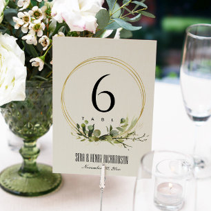 NUMÉRO DE TABLE MARIAGE DE COULEUR D'EAU EN VERT VERT EN JAUNE FOL